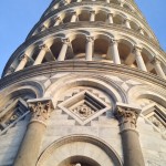 The base of the Leaning Tower